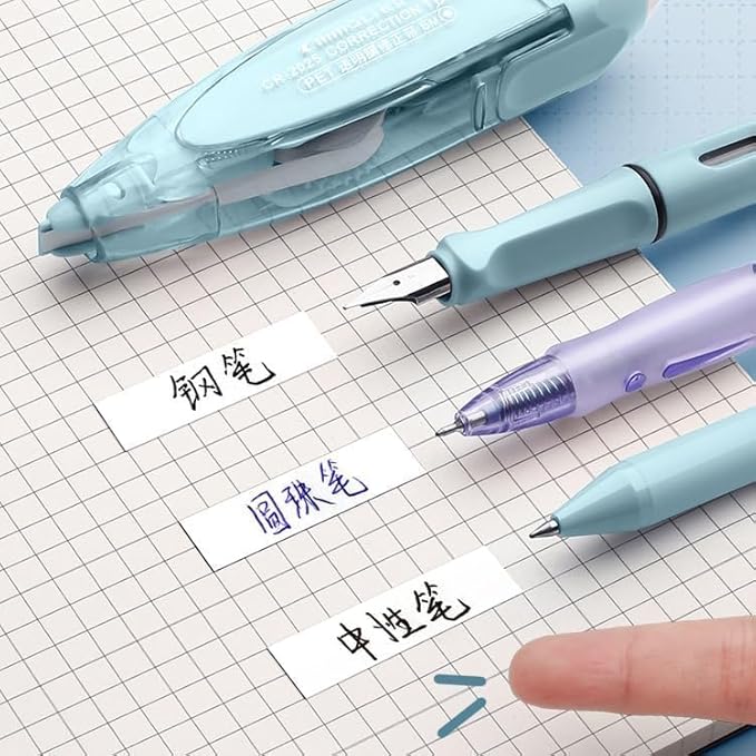 HEJISUN Correction Tape – 6 Meter X 5 MM for Journal, Correction Pen, Smooth & Clean White Tape Roller for Quick & Easy Paper Correction, Office & School Stationery Supplies (Multicolor) (Pack of 1) - Image 4