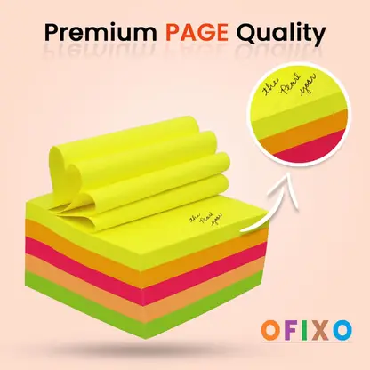 OFIXO Sticky Notes 400 Sheets Regular, 5 Colors  (Multicolor) - Image 2