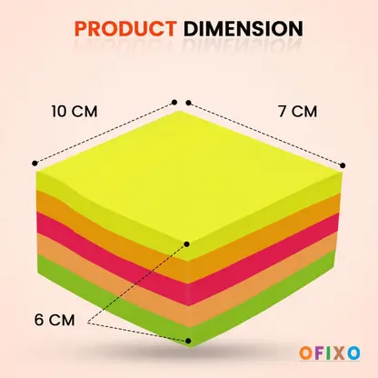OFIXO Sticky Notes 400 Sheets Regular, 5 Colors  (Multicolor) - Image 4