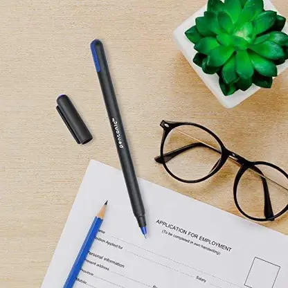 Pentonic 0.7 mm Ball Pen Blister Pack | Sleek Matte Finish Body, Effortless Writing Ball Pen  (Pack of 10, Ink Color - Blue) - Image 4