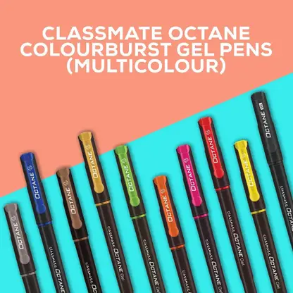 Classmate OCTANE COLOUR BURST GEL PEN | 10 MULTI COLOUR | Gel Pen  (Pack of 10) - Image 2