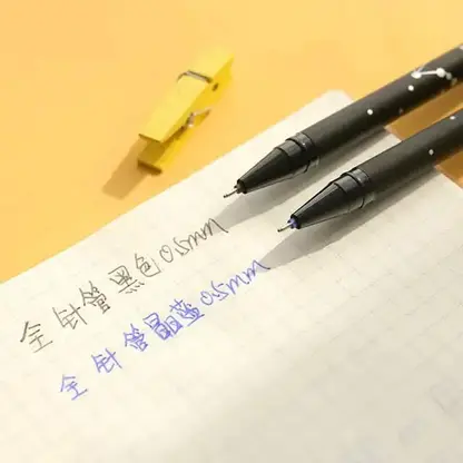 BREEPREE Erasable Galaxy Theme Star Zodiac Gel Pen with attached Magic Wipe Eraser Gel Pen  (Pack of 3, Ink Color - Blue) - Image 2