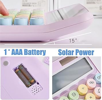 TROVEXX Standard Calculator 12 Digit with Large LCD Display and Big Buttons, Office Accessories for Women Desk,Cute Calculator for Office,School, Home,Basic Calculator Business-Blue Color - Image 2