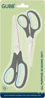 GUBB All Purpose Scissor Set For Hair Cut, Craft & Tailoring Professional Scissors  (Set of 2, Blue) - Image 4