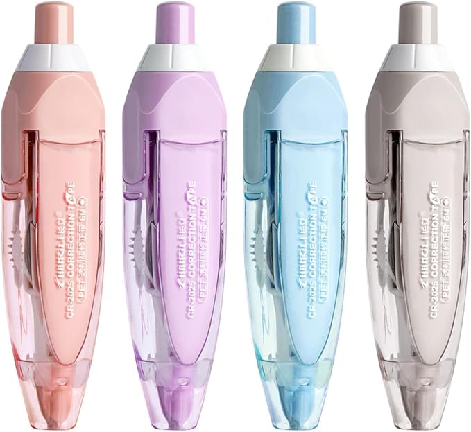 HEJISUN Correction Tape – 6 Meter X 5 MM for Journal, Correction Pen, Smooth & Clean White Tape Roller for Quick & Easy Paper Correction, Office & School Stationery Supplies (Multicolor) (Pack of 1)